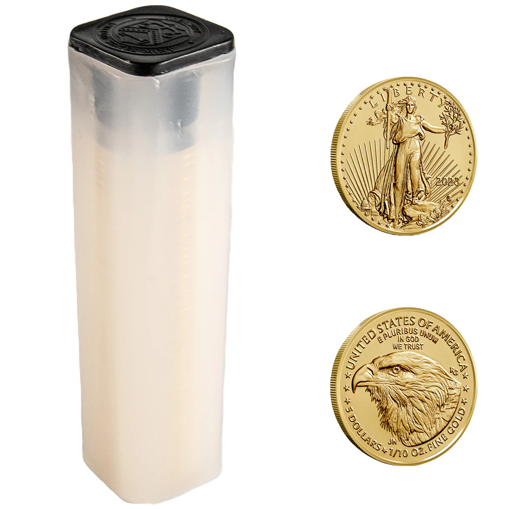 1/10 oz American Gold Eagle Tube (50 Coins, BU)