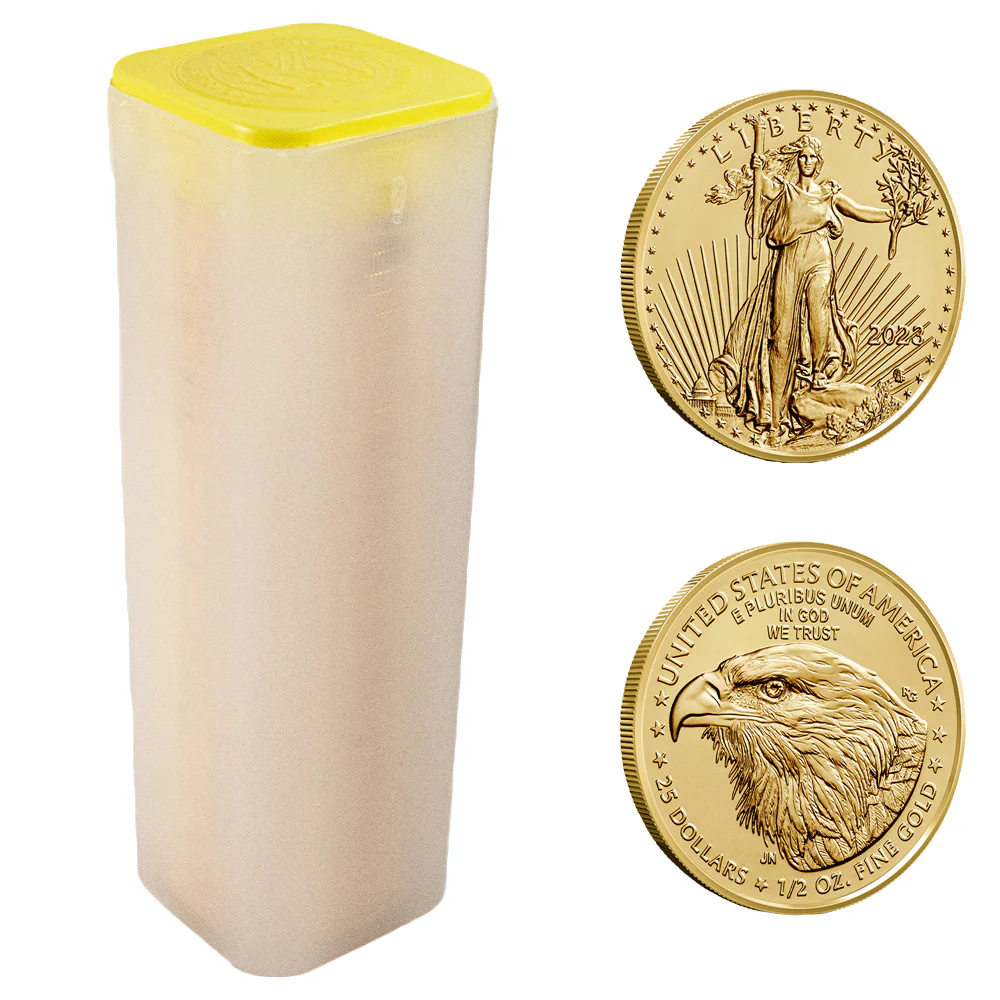 1/2 oz American Gold Eagle Tube (40 Coins, BU)